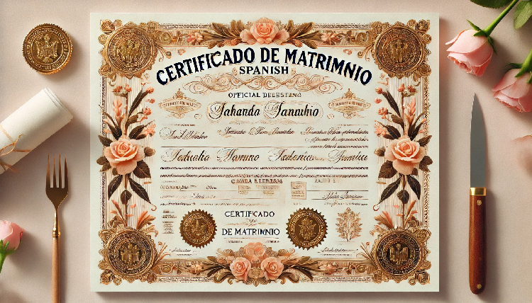certificado de matrimonio